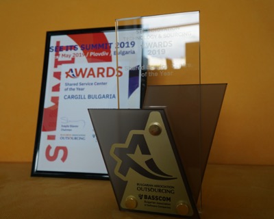 Центърът за споделени бизнес услуги на Cargill в София спечели наградата за “Shared Service Center” за 2019 година
