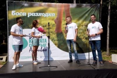 Алекс Сърчаджиева и Павел Владимиров се включиха в Боса разходка за превенция на хроничната венозна болест