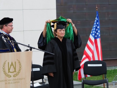 Американският университет награди д-р Кристалина Георгиева с почетното звание „Доктор хонорис кауза“